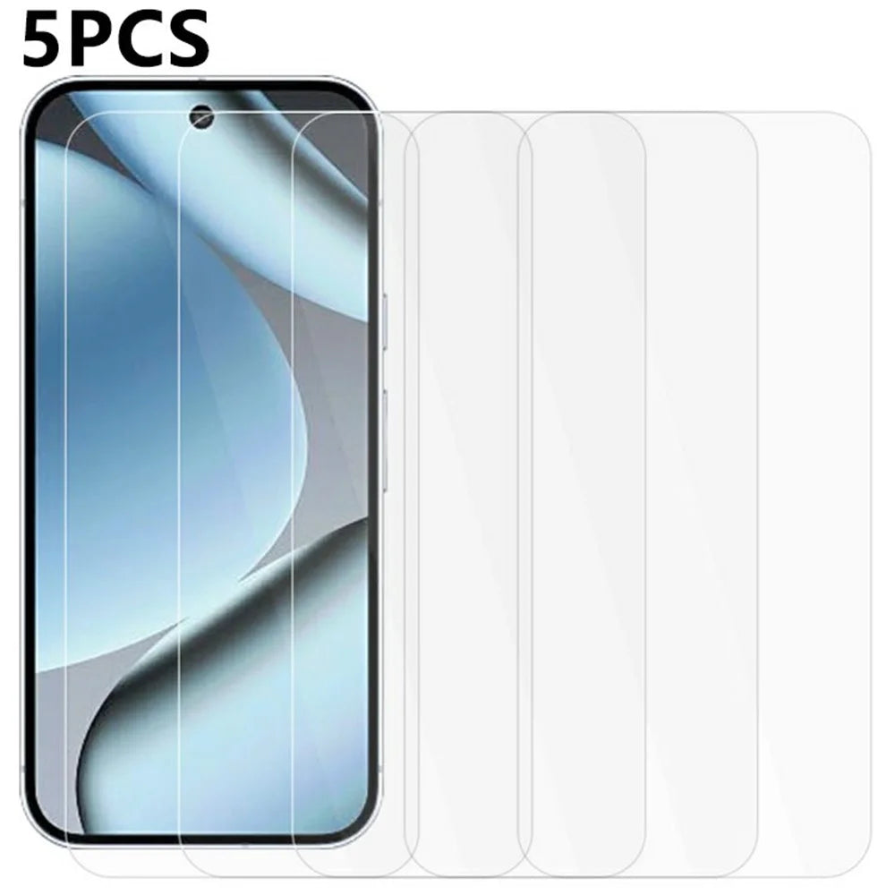 5Pcs For Google Pixel 11  /  11 Pro Front Screen Protector 0.3mm 2.5D Tempered Glass Film, Not Full Covering - Transparent - 1