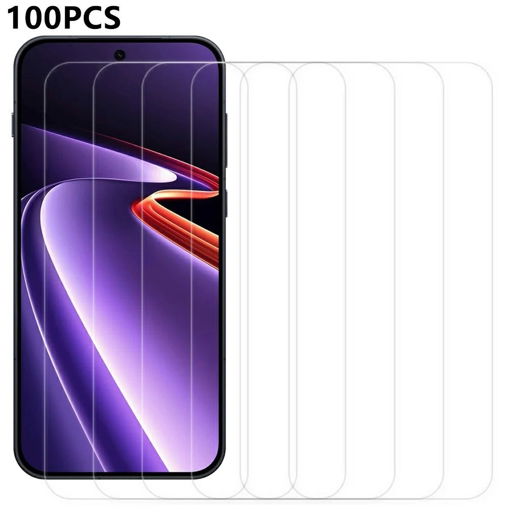 100Pcs For OnePlus Ace 6 Ultra 5G Screen Protector Full Glue Anti-Scratch Tempered Glass Film (NOT Complete Covering) (No Package, with Wipes Set, Dust-absorber, Guide Sticker) - Transparent - 1