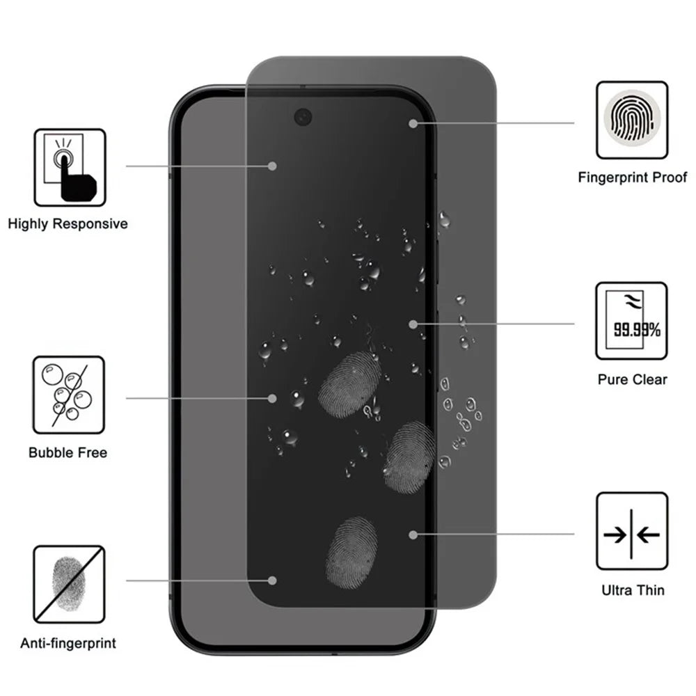 For Google Pixel 11  /  11 Pro Tempered Glass Screen Protector 2.5D Arc Edge Anti-Spy Film - 2