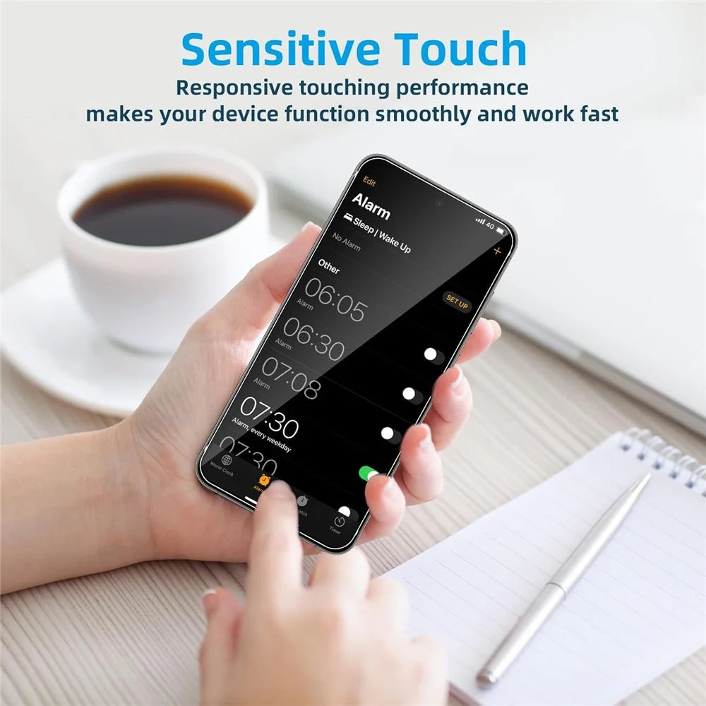 2Pcs For Samsung Galaxy A27 5G Screen Protector 2.5D Arc Edge High Clarity Tempered Glass Film with Camera Lens Film - 3