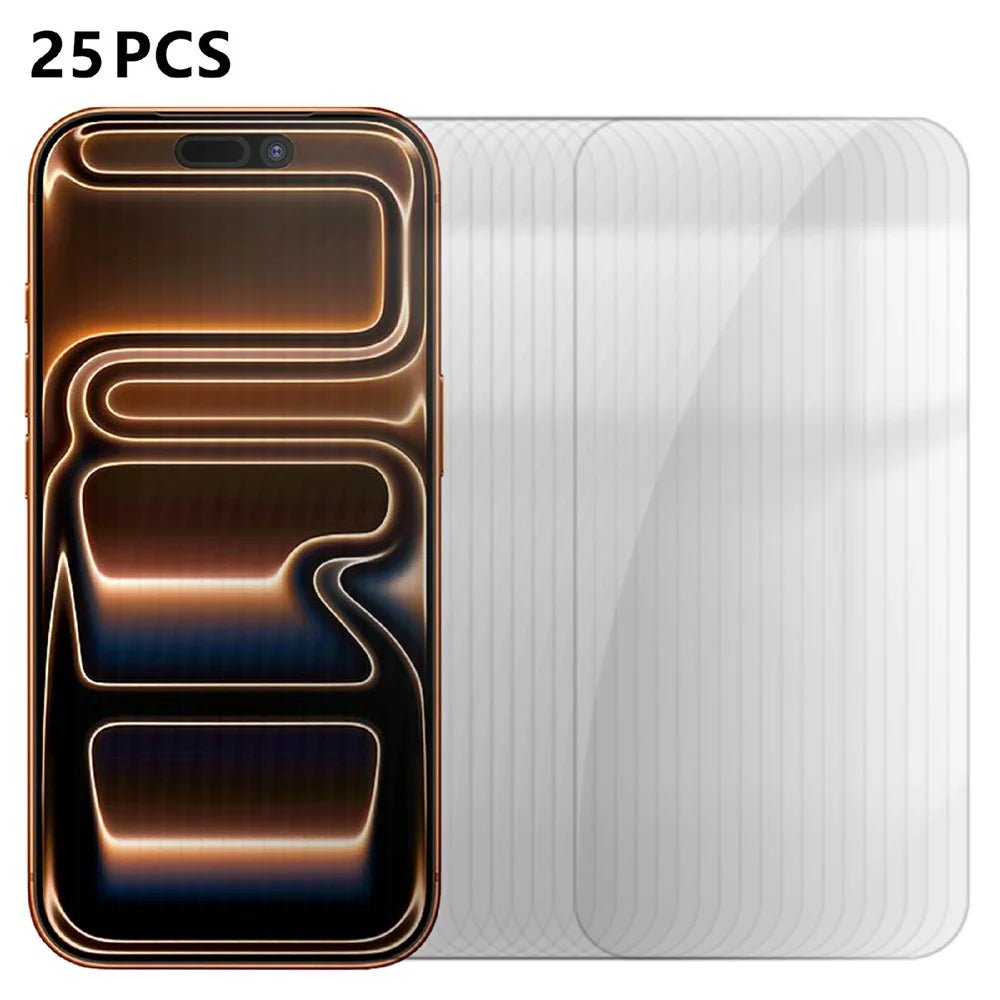 25Pcs For iPhone 18 Pro Max / 17 Pro Max Screen Protector Ultra Clear High Aluminium-silicon Glass Anti-fingerprint Film (Not Complete Covering) - 1
