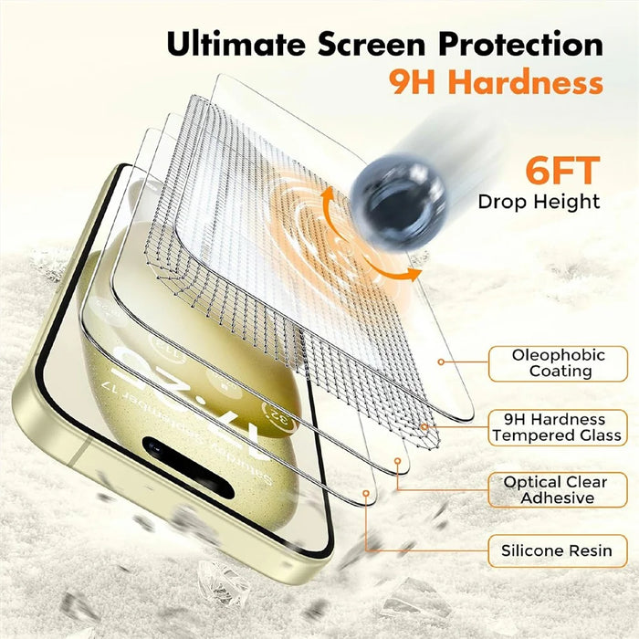 25Pcs For iPhone 18 Pro Max / 17 Pro Max Screen Protector Ultra Clear High Aluminium-silicon Glass Anti-fingerprint Film (Not Complete Covering) - 6