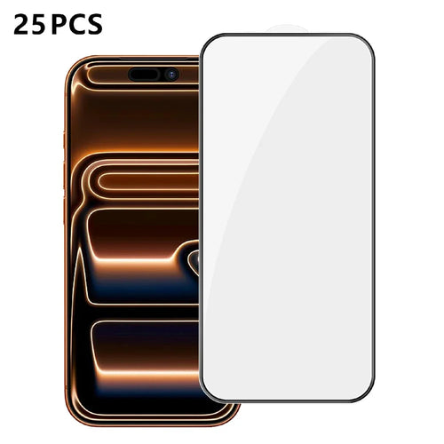 25Pcs For iPhone 18 Pro Max / 17 Pro Max Full Cover Screen Protector Silk Printing Ultra Clear High Aluminium-silicon Glass Film - 1