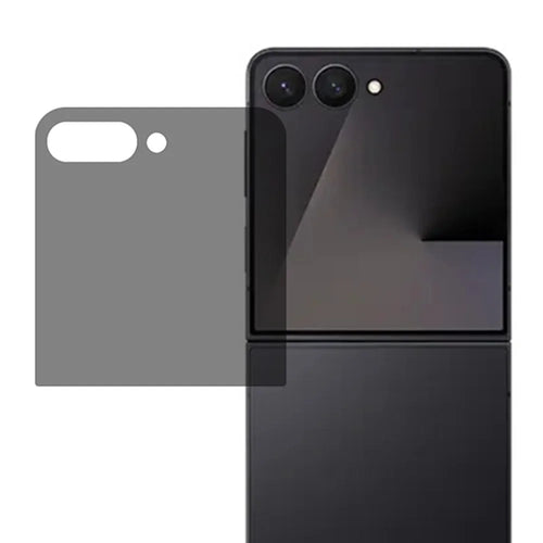 AMORUS For Samsung Galaxy Z Flip8 2.5D Arc Edge Anti Spy Full Screen Protector Full Glue High Aluminium-silicon Glass Film - Black - 1