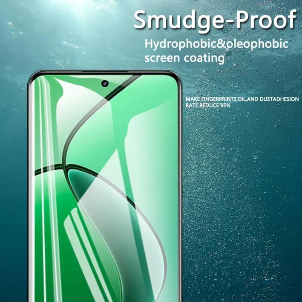 10Pcs HD Screen Protector For Realme C100 4G / C100 5G / C83 5G High Aluminium-silicon Anti-fingerprint Tempered Glass Film (Not Complete Covering) - As Shown - 4