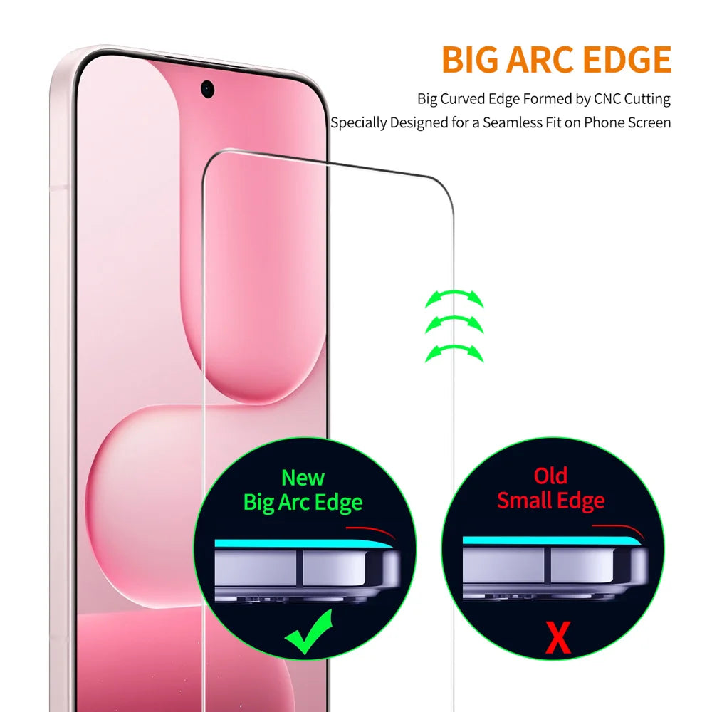 HAT PRINCE for Honor X8d 4G ENKAY  2Pcs Screen Protector 9H Clear Full Glue High Aluminum-Silicon Glass Film (NOT Complete Covering) - Transparent - 4