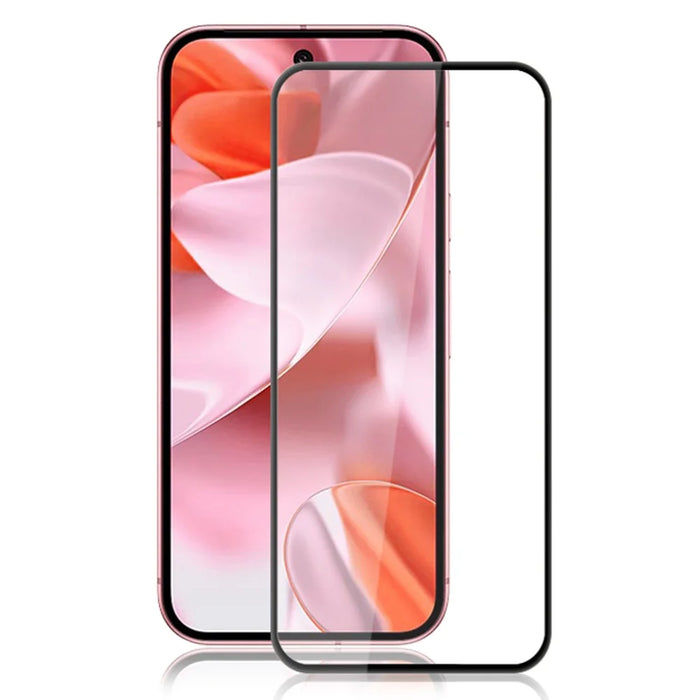 AMORUS For Google Pixel 9a  /  Pixel 10a Full Screen Protector Anti-Shatter Full Glue Tempered Glass Film - Black - 1