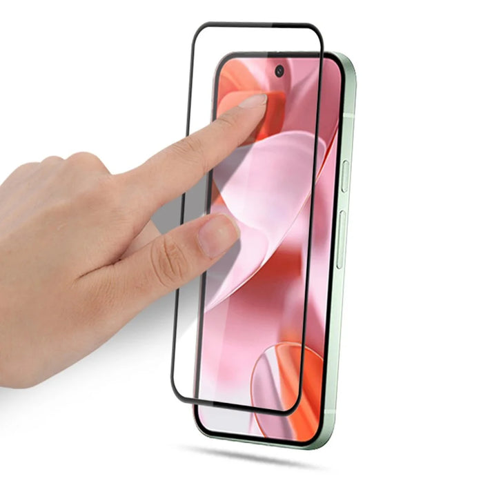 MOCOLO For Google Pixel 9a  /  Pixel 10a Full Screen Protector Anti-Shatter Silk Printing Full Glue Tempered Glass Film - Black - 4