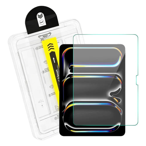 ENKAY HAT PRINCE 0.33mm Clear Film for iPad Pro 11 (2025)  /  (2024) Full Coverage Full Glue Tempered Glass Screen Protector with Installation Kit - Transparent - 1