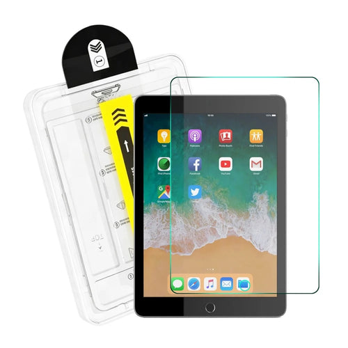 ENKAY HAT PRINCE 0.33mm Clear Film for iPad 9.7-inch (2018)  /  (2017)  /  Pro 9.7 inch (2016) / Air (2013) / Air 2 Full Coverage Full Glue Tempered Glass Screen Protector with Installation Kit - Transparent - 1