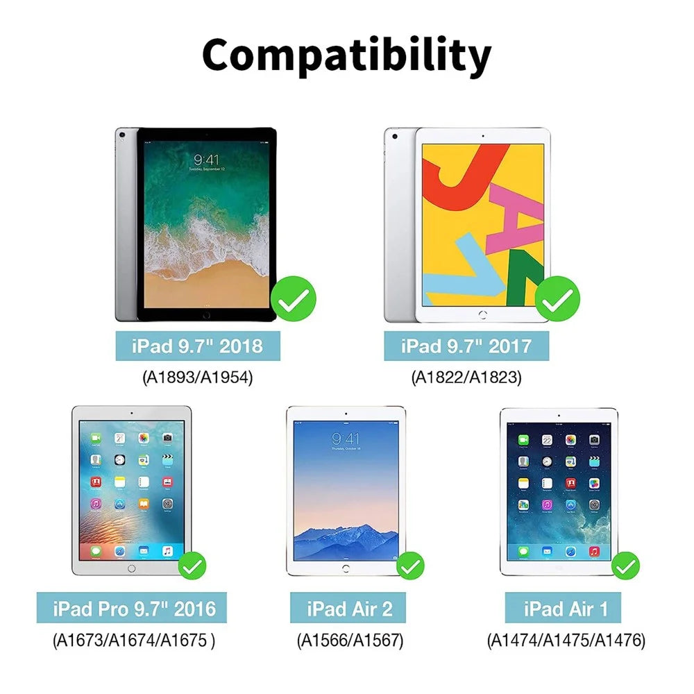 ENKAY HAT PRINCE 0.33mm Clear Film for iPad 9.7-inch (2018)  /  (2017)  /  Pro 9.7 inch (2016) / Air (2013) / Air 2 Full Coverage Full Glue Tempered Glass Screen Protector with Installation Kit - Transparent - 3