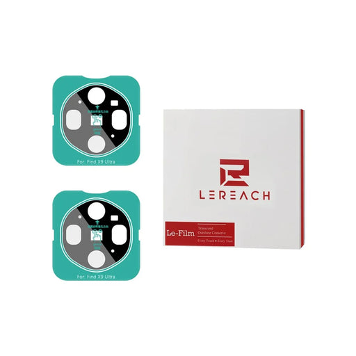 LEREACH 2Pcs For Oppo Find X9 Ultra 5G Camera Lens Protector Full Cover High Aluminium-silicon Glass Lens Film with Auto-Align Installation Frame - Black - 1