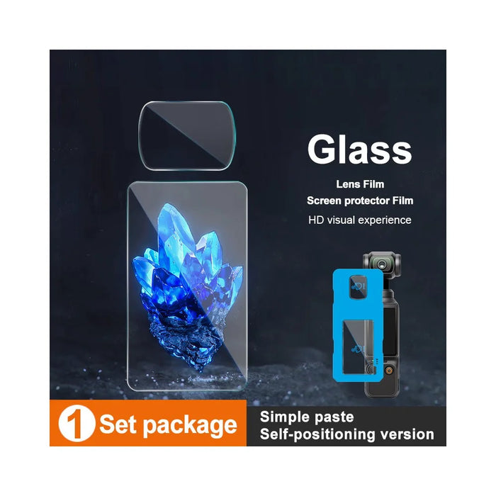 IMAK For DJI Osmo Pocket 4 Tempered Glass Screen Protector + Lens Film Set with Self Positioning Frame - 3