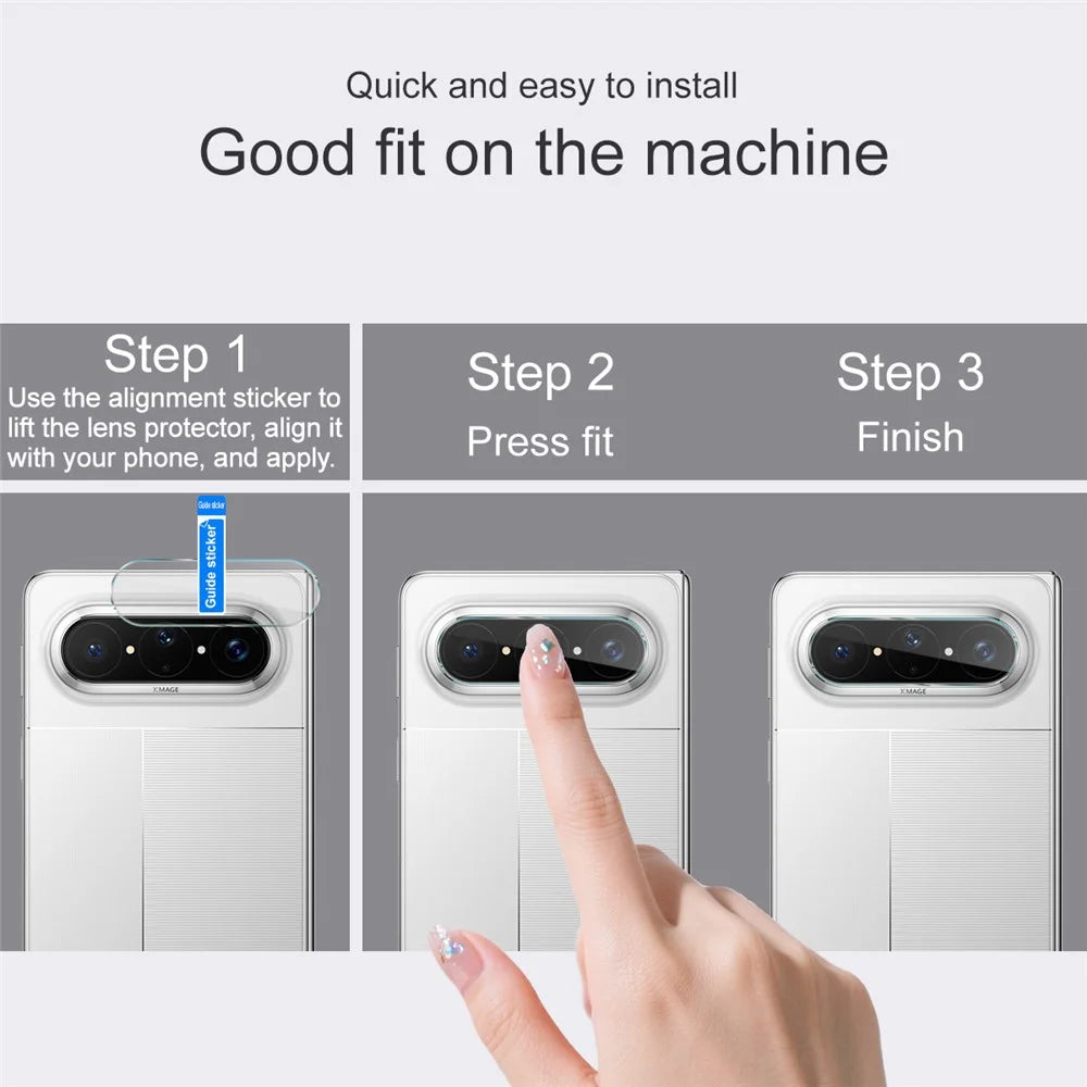IMAK For Huawei Pura X Max Camera Lens Protector Slim Tempered Glass Full Coverage Lens Film - Transparent - 5