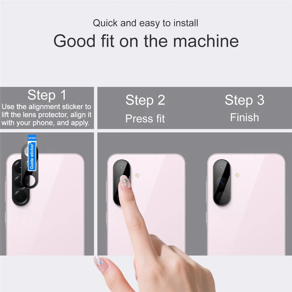 IMAK For Samsung Galaxy M47 5G / A27 5G Camera Lens Protector Tempered Glass HD Clear Full Cover Lens Film - Black - 4