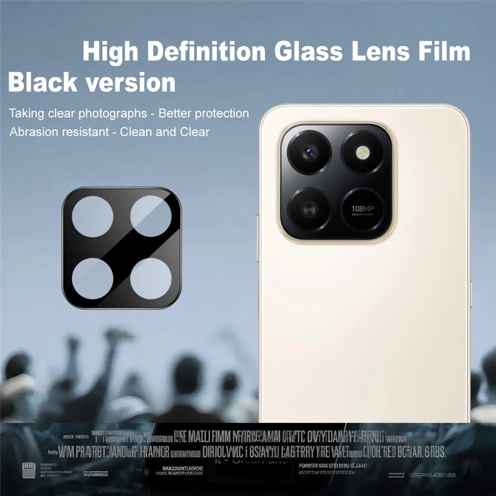 IMAK For Honor X7d 4G  /  400 Smart 4G  /  400 Smart 5G Camera Lens Protector Tempered Glass HD Clear Full Cover Lens Film - Black - 2