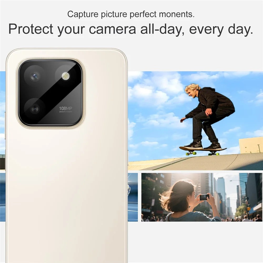 IMAK For Honor X7d 4G  /  400 Smart 4G  /  400 Smart 5G Camera Lens Protector Tempered Glass HD Clear Full Cover Lens Film - Black - 5