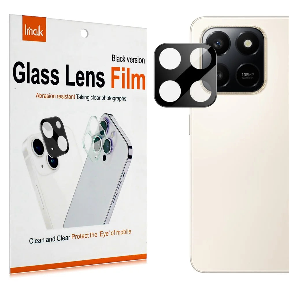 IMAK For Honor X7d 4G  /  400 Smart 4G  /  400 Smart 5G Camera Lens Protector Tempered Glass HD Clear Full Cover Lens Film - Black - 7