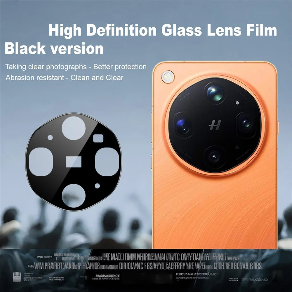 IMAK For Oppo Find X9 Ultra 5G Camera Lens Protector Tempered Glass HD Clear Full Cover Lens Film - Black - 2
