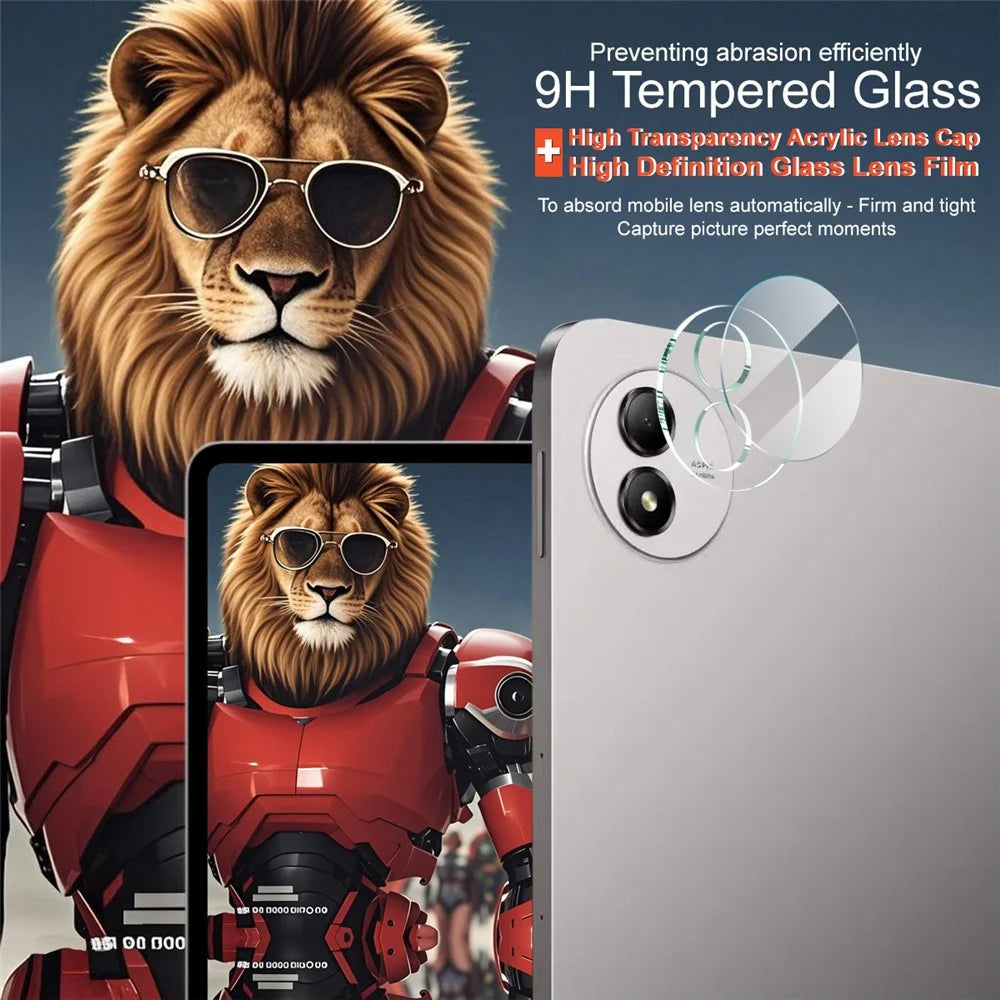 IMAK For vivo Pad6 Pro Tempered Glass Full Cover Camera Lens Protector + Acrylic Lens Cap - Transparent - 3