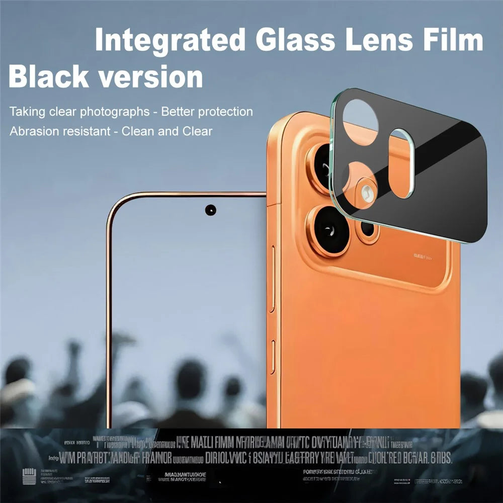 IMAK For Honor 600 5G Tempered Glass Full Cover Lens Film + Acrylic Cap - Black - 2