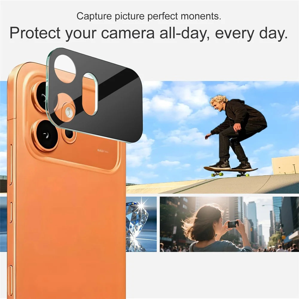 IMAK For Honor 600 5G Tempered Glass Full Cover Lens Film + Acrylic Cap - Black - 4