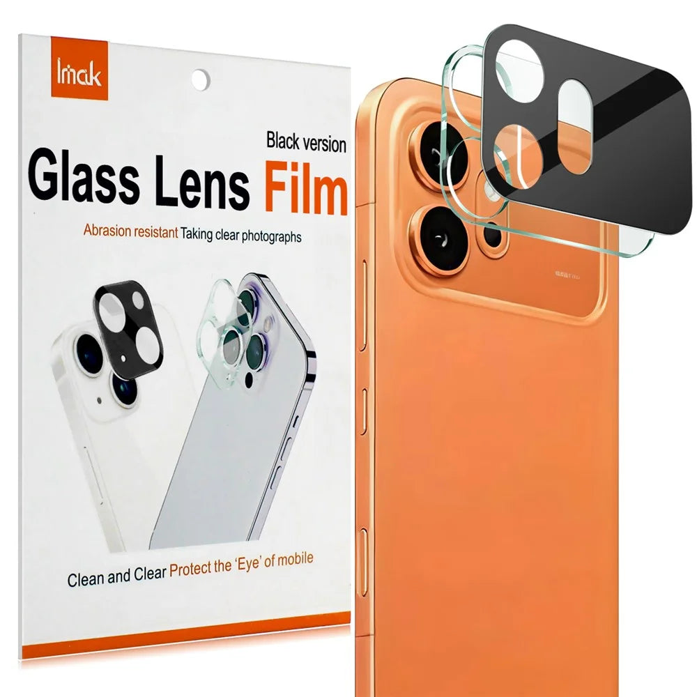 IMAK For Honor 600 5G Tempered Glass Full Cover Lens Film + Acrylic Cap - Black - 6