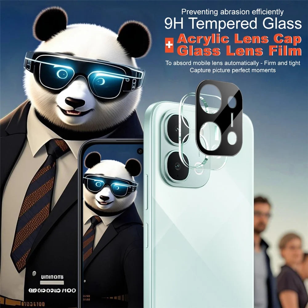 IMAK For vivo iQOO Z11x 5G Tempered Glass Full Cover Lens Film + Acrylic Cap - Black - 3