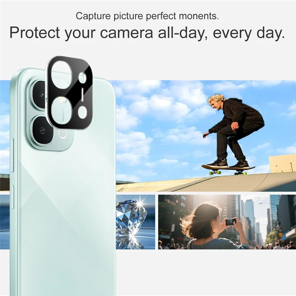 IMAK For vivo iQOO Z11x 5G Tempered Glass Full Cover Lens Film + Acrylic Cap - Black - 5