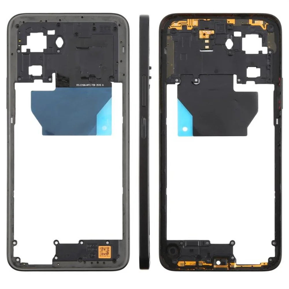 For Xiaomi Redmi 15 5G (Global) (169mm) Middle Plate Frame Mobile Phone Replacement Part (Without Logo) - Black - 1