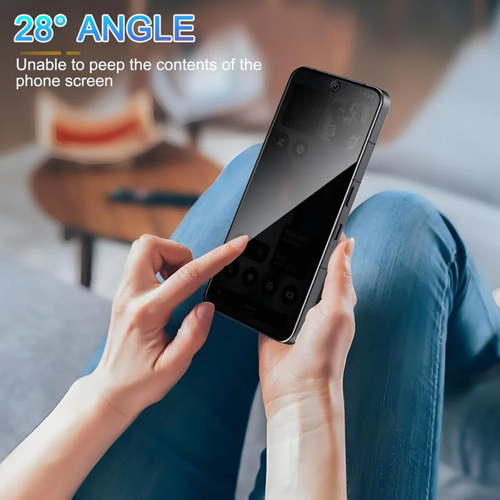 For Nothing CMF Phone 1 25Pcs Anti-spy Screen Protector Silk Printing High Aluminium-silicon Glass Full Cover Anti-fingerprint Privacy Film - Black - 2
