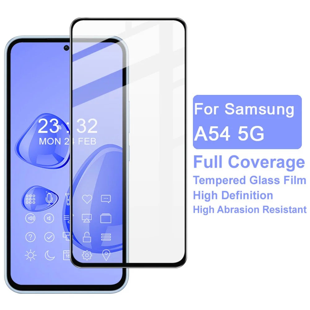 IMAK Pro+ Series for Samsung Galaxy A54 5G HD Tempered Glass Film Anti-fingerprint Full Coverage Sensitive Touch Screen Protector - 3