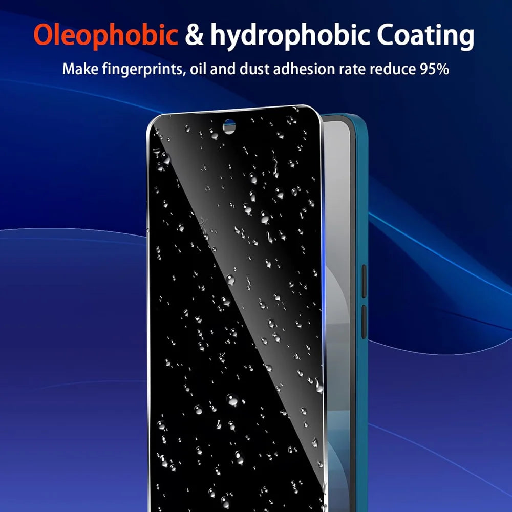 For Nothing Phone (2a) Plus 25Pcs Anti-spy Screen Protector Silk Printing High Aluminium-silicon Glass Full Cover Anti-fingerprint Privacy Film - Black - 3