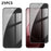 For Oppo A6 4G 25Pcs Anti-spy Screen Protector Silk Printing High Aluminium-silicon Glass Full Cover Anti-fingerprint Privacy Film - Black - 1