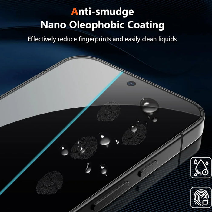 For Google Pixel 8 Pro 25Pcs Anti-spy Screen Protector Silk Printing High Aluminium-silicon Glass Full Cover Anti-fingerprint Privacy Film - Black - 4