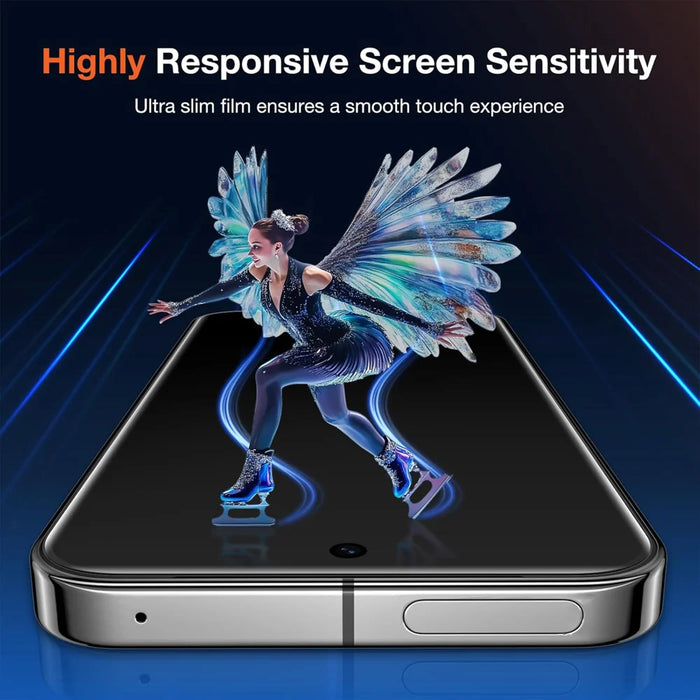 For Google Pixel 8 25Pcs Anti-spy Screen Protector Silk Printing High Aluminium-silicon Glass Full Cover Anti-fingerprint Privacy Film - Black - 6