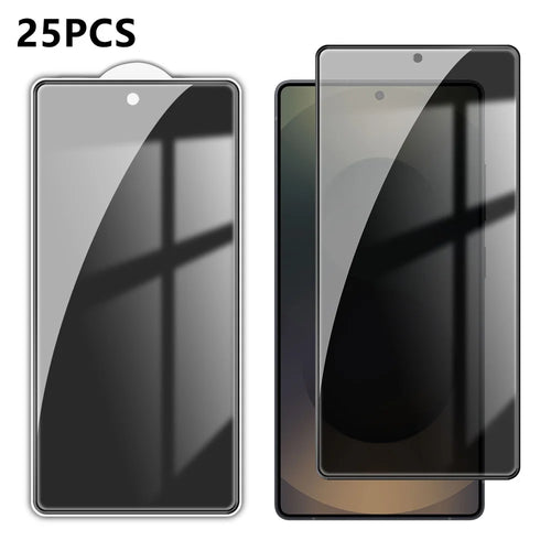 For Samsung Galaxy S25 Ultra 25Pcs Anti-spy Screen Protector Silk Printing High Aluminium-silicon Glass Full Cover Anti-fingerprint Privacy Film - Black - 1