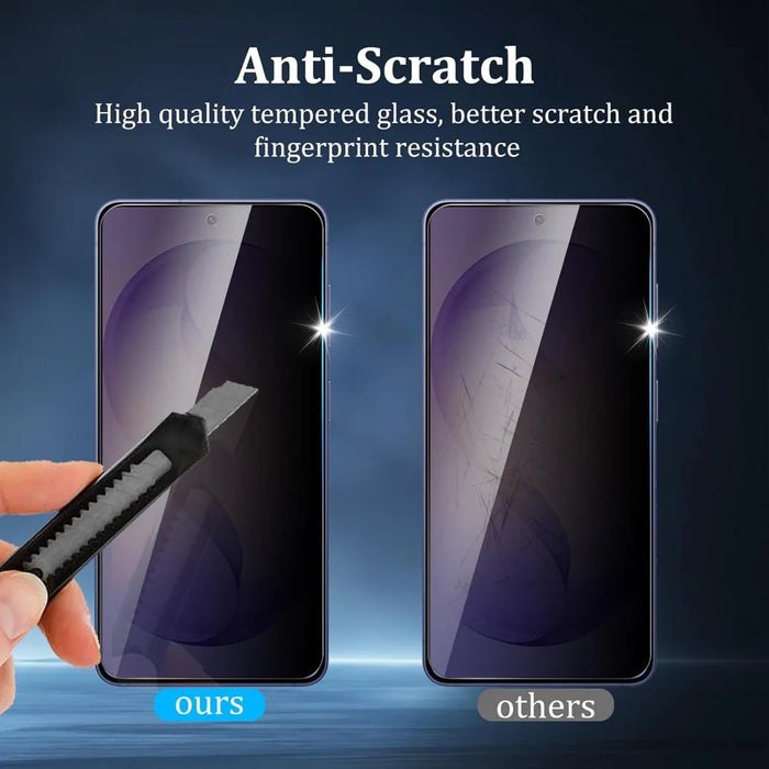 For Samsung Galaxy Z Fold8 Ultra 25Pcs Anti-spy Screen Protector Silk Printing High Aluminium-silicon Glass Full Cover Anti-fingerprint Privacy Film - Black - 5