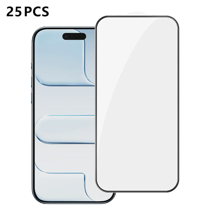 For iPhone Air 25Pcs Full Cover Screen Protector Silk Printing Ultra Clear High Aluminium-silicon Glass Film - Transparent - 1