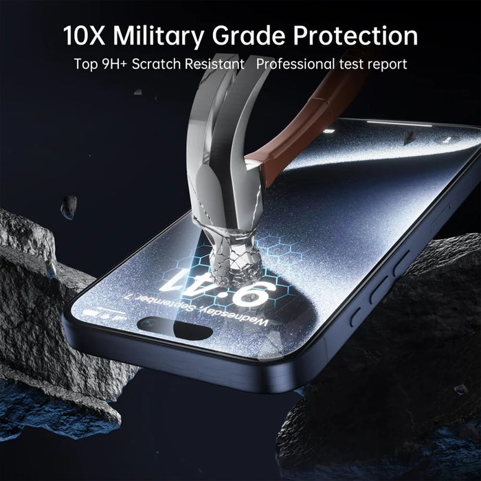 For iPhone Air 25Pcs Full Cover Screen Protector Silk Printing Ultra Clear High Aluminium-silicon Glass Film - Transparent - 2