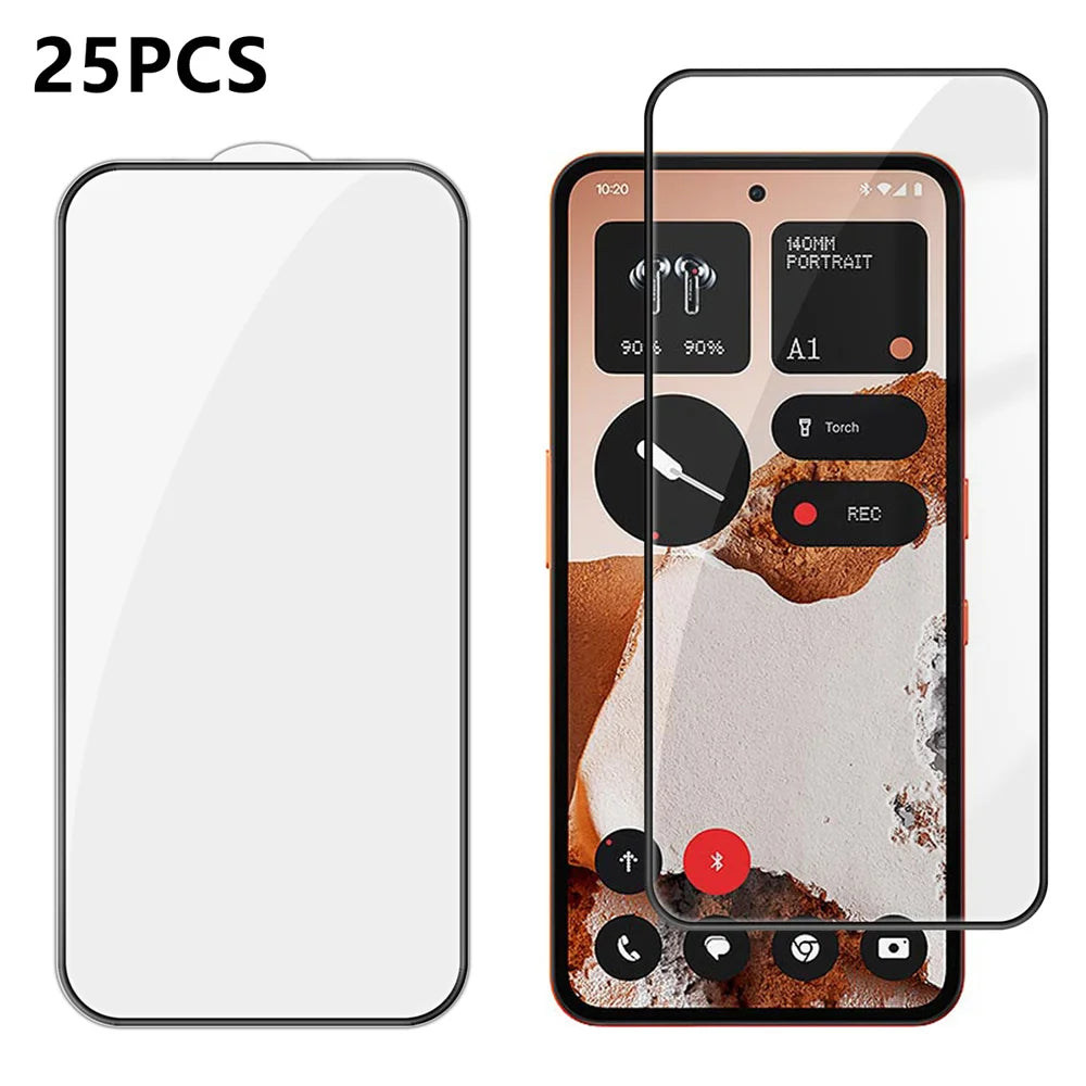 For Nothing CMF Phone 2 Pro 25Pcs Full Cover Screen Protector Silk Printing Ultra Clear High Aluminium-silicon Glass Film - Transparent - 1