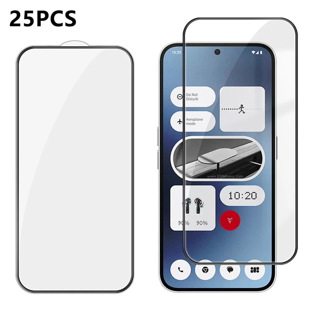 For Nothing Phone (2a) 25Pcs Full Cover Screen Protector Silk Printing Ultra Clear High Aluminium-silicon Glass Film - Transparent - 1