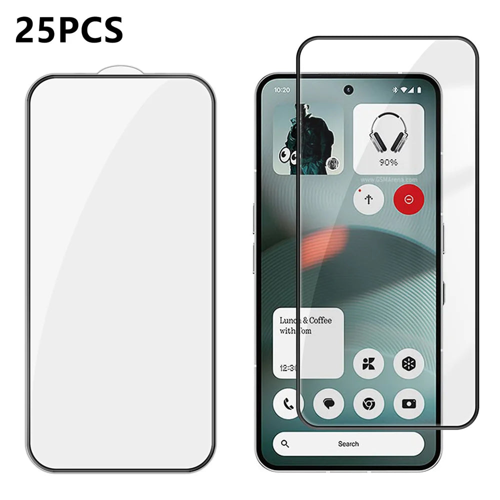 For Nothing Phone (3) 5G 25Pcs Full Cover Screen Protector Silk Printing Ultra Clear High Aluminium-silicon Glass Film - Transparent - 1