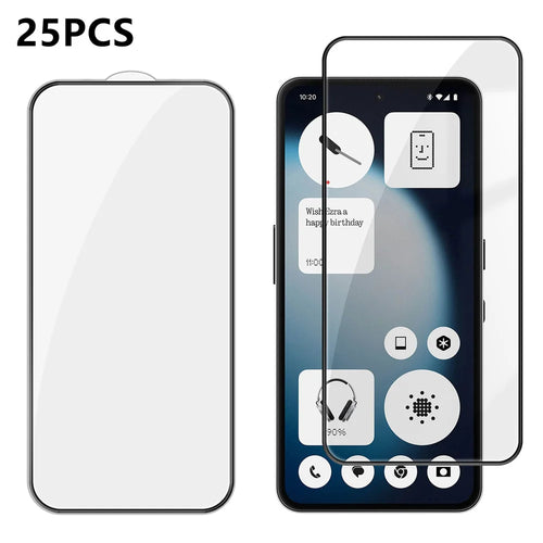For Nothing Phone (3a) Lite 5G 25Pcs Full Cover Screen Protector Silk Printing Ultra Clear High Aluminium-silicon Glass Film - Transparent - 1