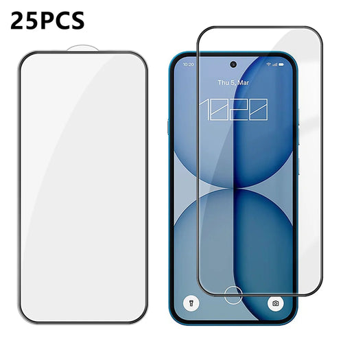 For Nothing Phone (4a) 25Pcs Full Cover Screen Protector Silk Printing Ultra Clear High Aluminium-silicon Glass Film - Transparent - 1