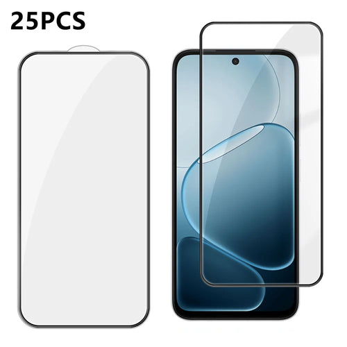 For Oppo A6t Pro 4G 25Pcs Full Cover Screen Protector Silk Printing Ultra Clear High Aluminium-silicon Glass Film - Transparent - 1