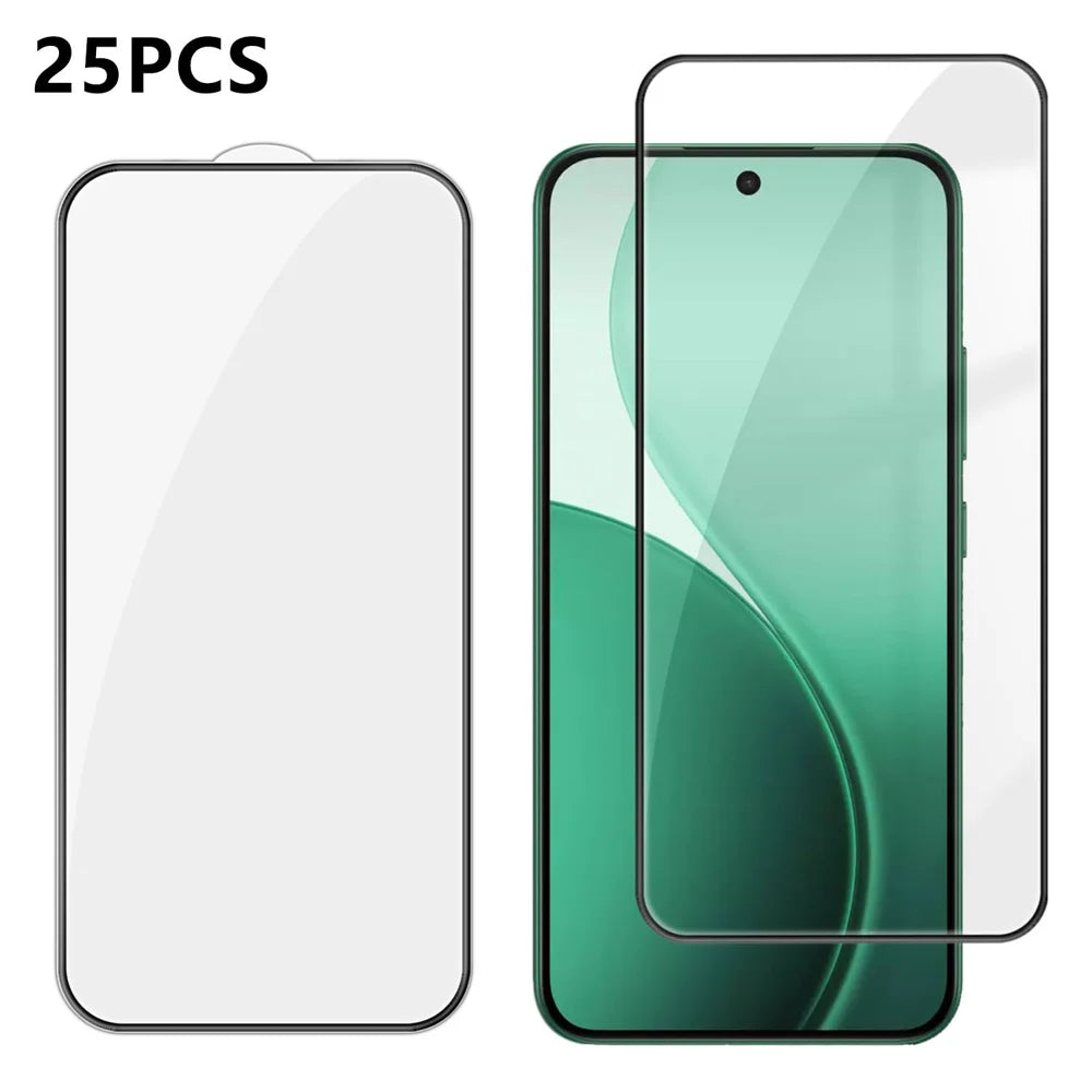 For Oppo F33 5G 25Pcs Full Cover Screen Protector Silk Printing Ultra Clear High Aluminium-silicon Glass Film - Transparent - 1