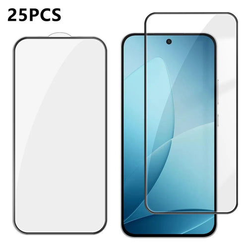 For Oppo F33 Pro 5G 25Pcs Full Cover Screen Protector Silk Printing Ultra Clear High Aluminium-silicon Glass Film - Transparent - 1