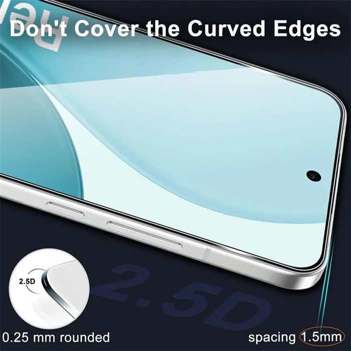 For Oppo Reno15 Pro Mini 5G 25Pcs Full Cover Screen Protector Silk Printing Ultra Clear High Aluminium-silicon Glass Film - Transparent - 3