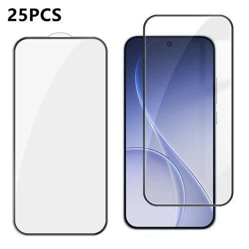 For Oppo Reno15 Pro Max 5G (Global) 25Pcs Full Cover Screen Protector Silk Printing Ultra Clear High Aluminium-silicon Glass Film - Transparent - 1